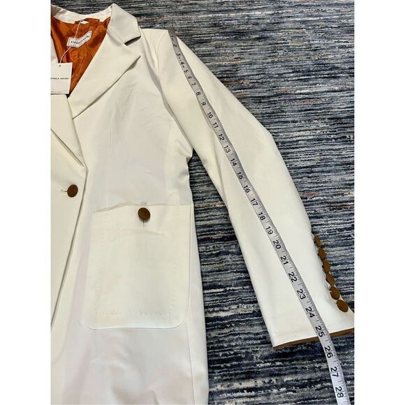 Michele Negri NWT double breasted blazer jacket suede buttons euro size 48 US L - Picture 7 of 14